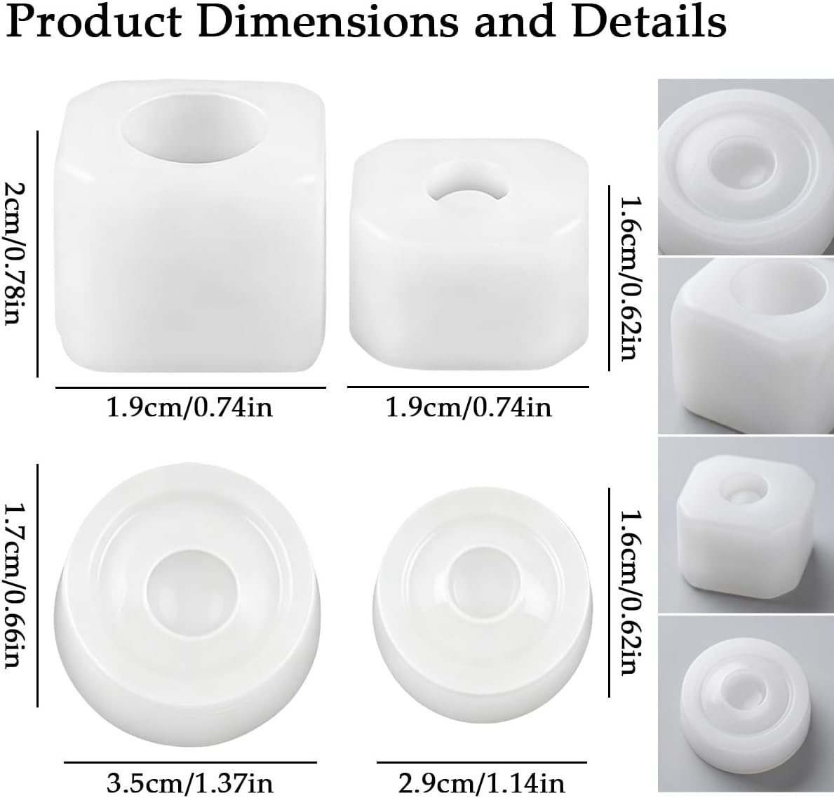 2 Pcs Mini Jar Shape Resin Silicone Molds 3D Tiny Bowl Epoxy Casting Mold for DIY Micro Resin Minihouse Fairy Garden Kitchen Miniatures Landscape Decor