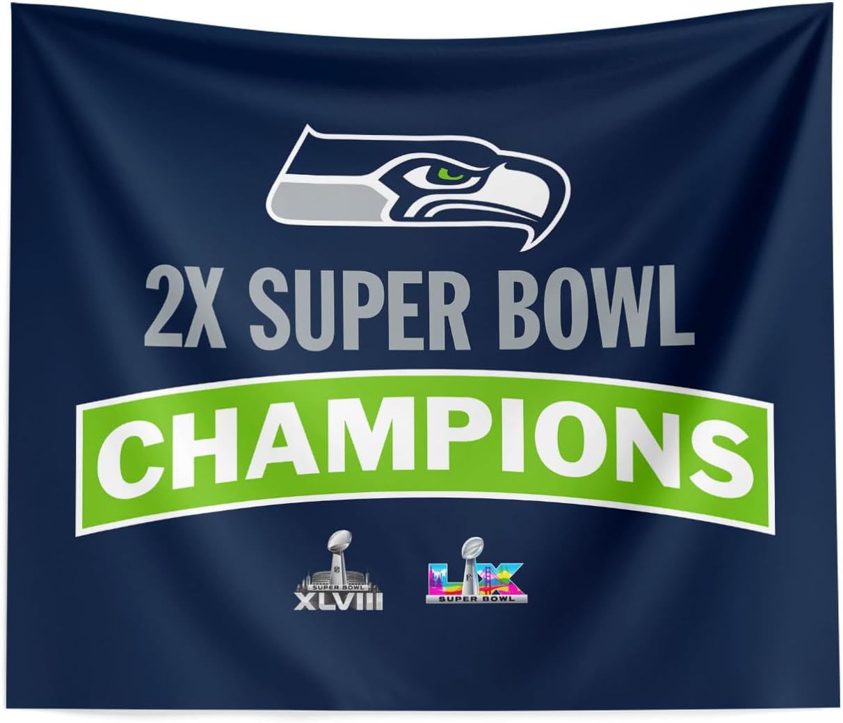 Northwest NFL Super Bowl 2026 Seattle Seahawks Champs Tapestry Wall Hanging