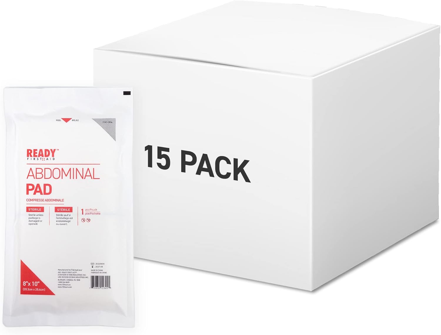 Ready First Aid Abdominal Pad, Super Absorbent Combine Pad for Wound