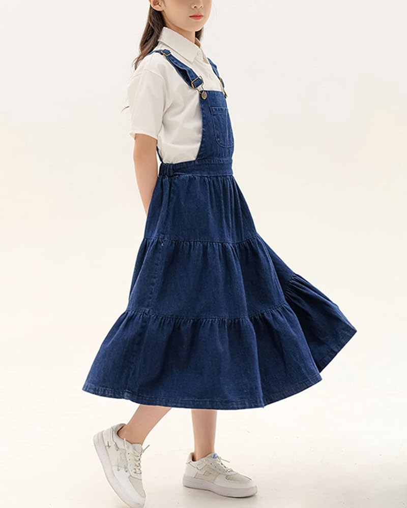 denim dungareeなど princess.yさま専用 2-Piece Overall Dress and Top Set - Denim blue/White - Kids