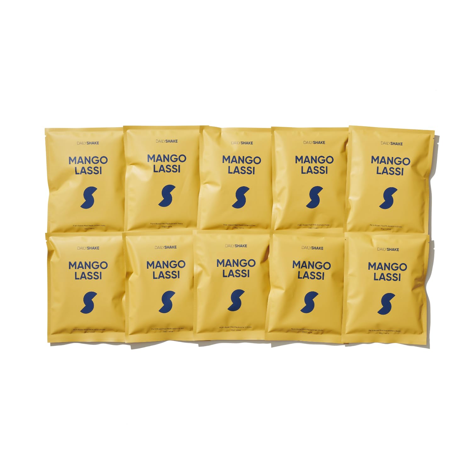 Mango Lassi Powder - Protein Powder Shake with Essential Vitamins & Minerals - Single Sachet for Daily Dietary Needs - 10 Pack