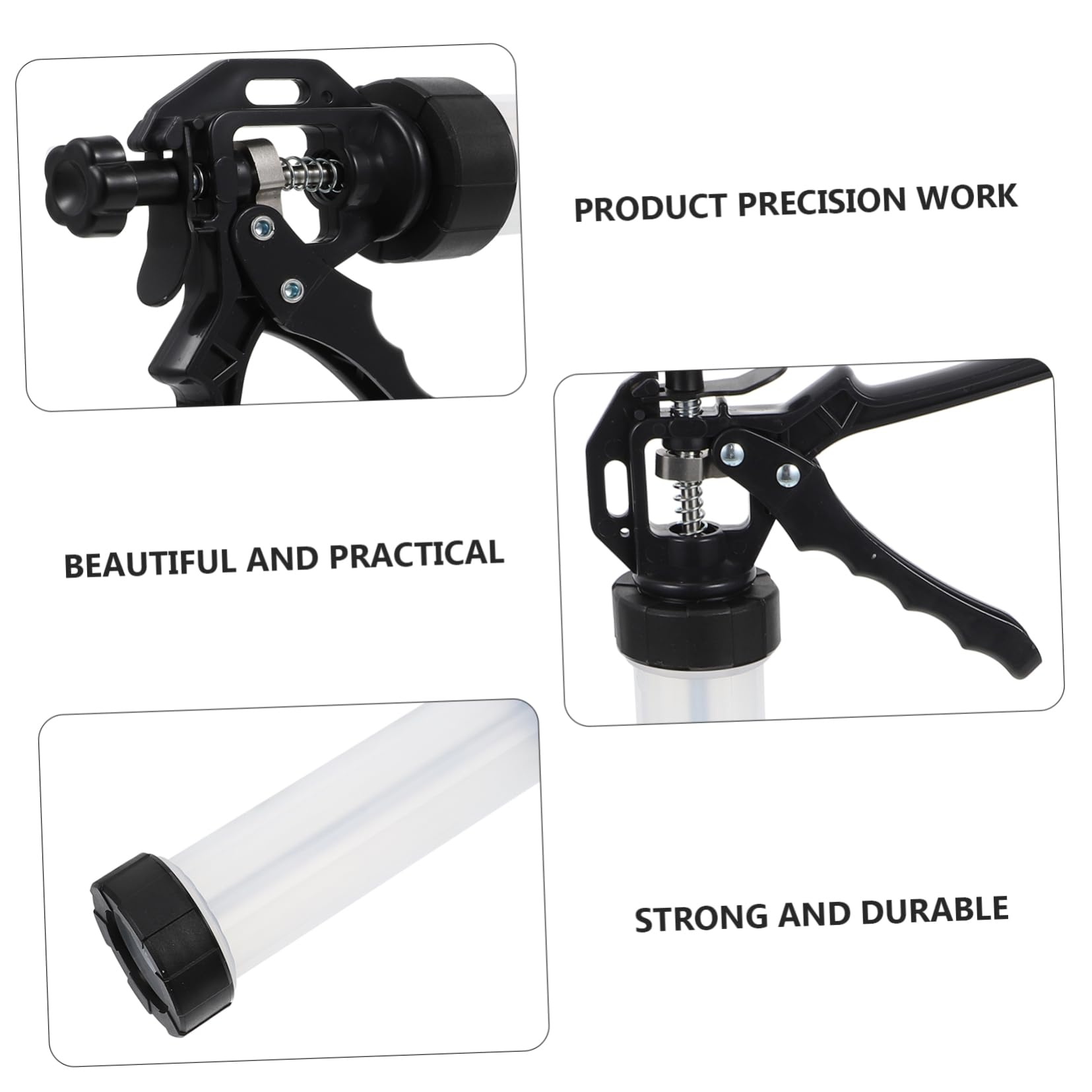 OKUMEYR 1set Manual Sausage Stuffer and Tubes Compact and Sausage Filling Tool and Easy to Clean and Maintain Kitchen Accessory