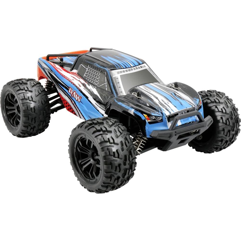 Reely RAW niebieski szczotkowany 1:14 RC model samochodu elektryczny monster truck napęd na wszystkie koła (4WD) RTR 2,4 GHz z z akumulatorem i ładowarką
