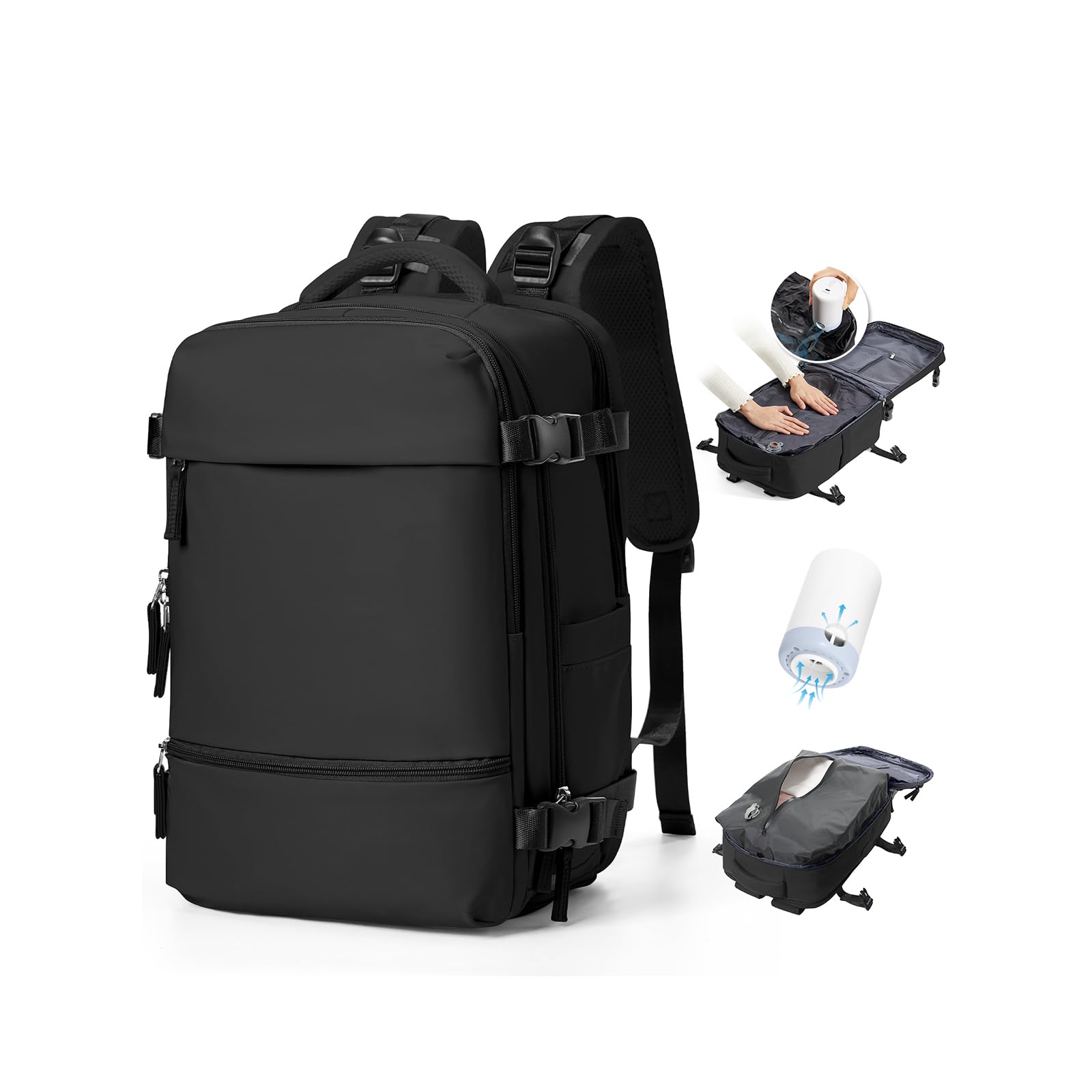 BJLFS Borse da Cabina per Ryanair 40x30x20 Zaino Wizzair Sottovuoto da viaggio 40x20x25 Bagaglio a Mano con compressione sottovuoto,Zaino Easyjet 45x36x20,Zaini Casual per laptop da 14 pollici