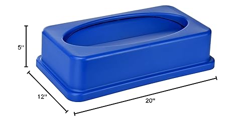 Miniatura 8 de Alpine Industries Tapa delgada para bote de basura, cubierta compacta para cubo de basura, parte superior de plástico variado y duradera que