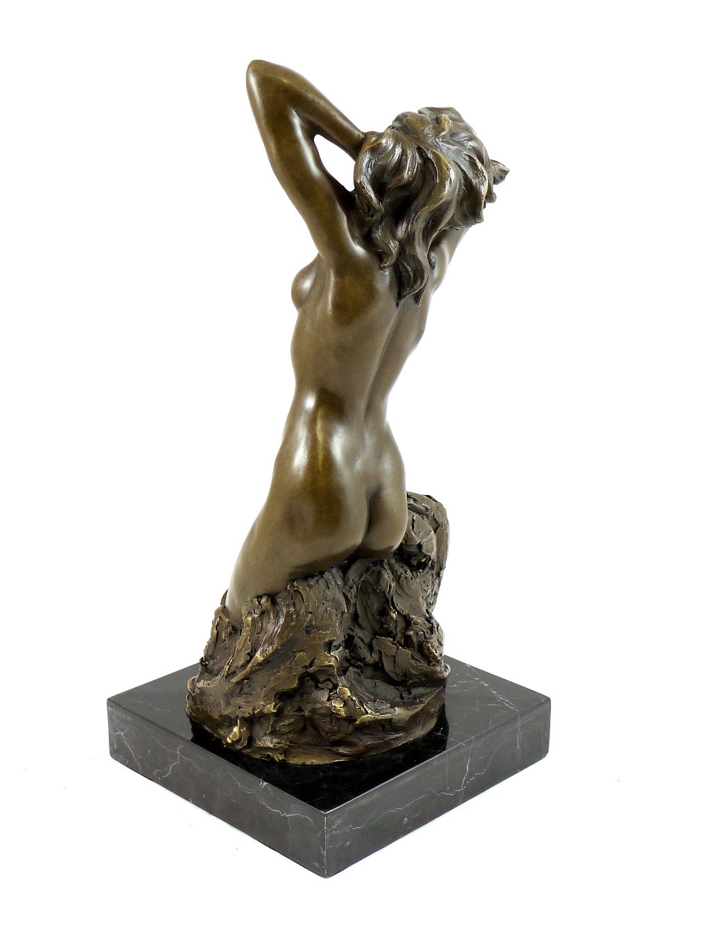 Kunst & Ambiente - Baigneuse (1880) / Frauenakt - signiert - Auguste Rodin Skulpturen Kaufen - Deko Figuren - Erotik Büste - Nackte Frau edel - Wohndeko in Bronze