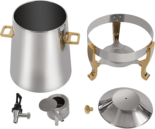 Miniatura 7 de Dispensador de bebidas calientes de 3.4 galones, dispensador de bebidas calientes de acero inoxidable, urna comercial de agua caliente para café,