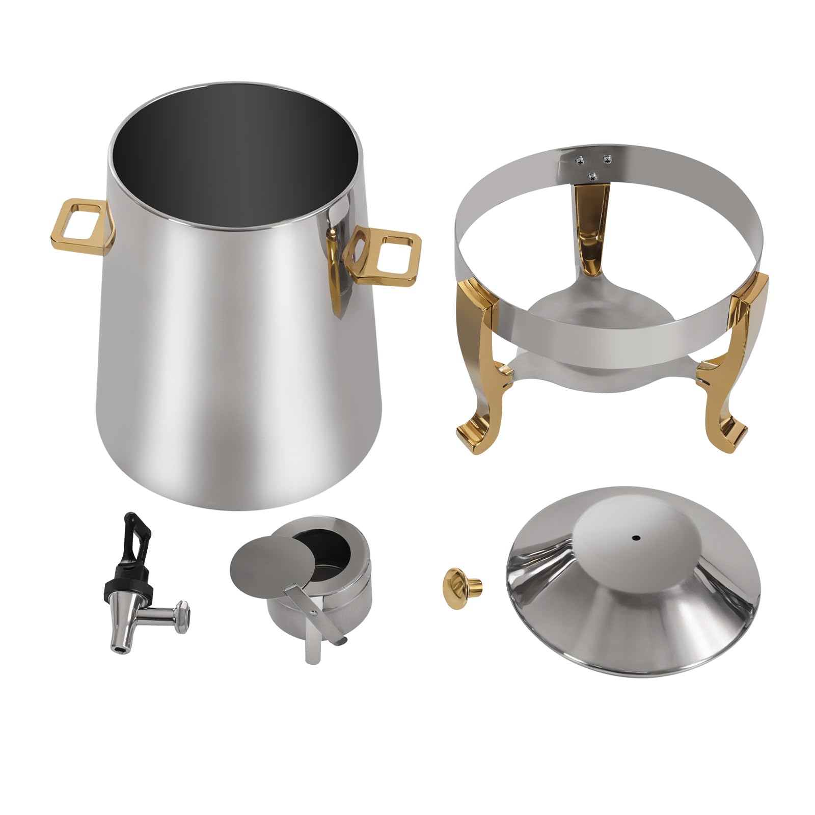 Distributore di bevande calde e fredde, in acciaio inox, 13 l, distributore di acqua calda e fredda, con rubinetto per caffè, acqua, succo e tè