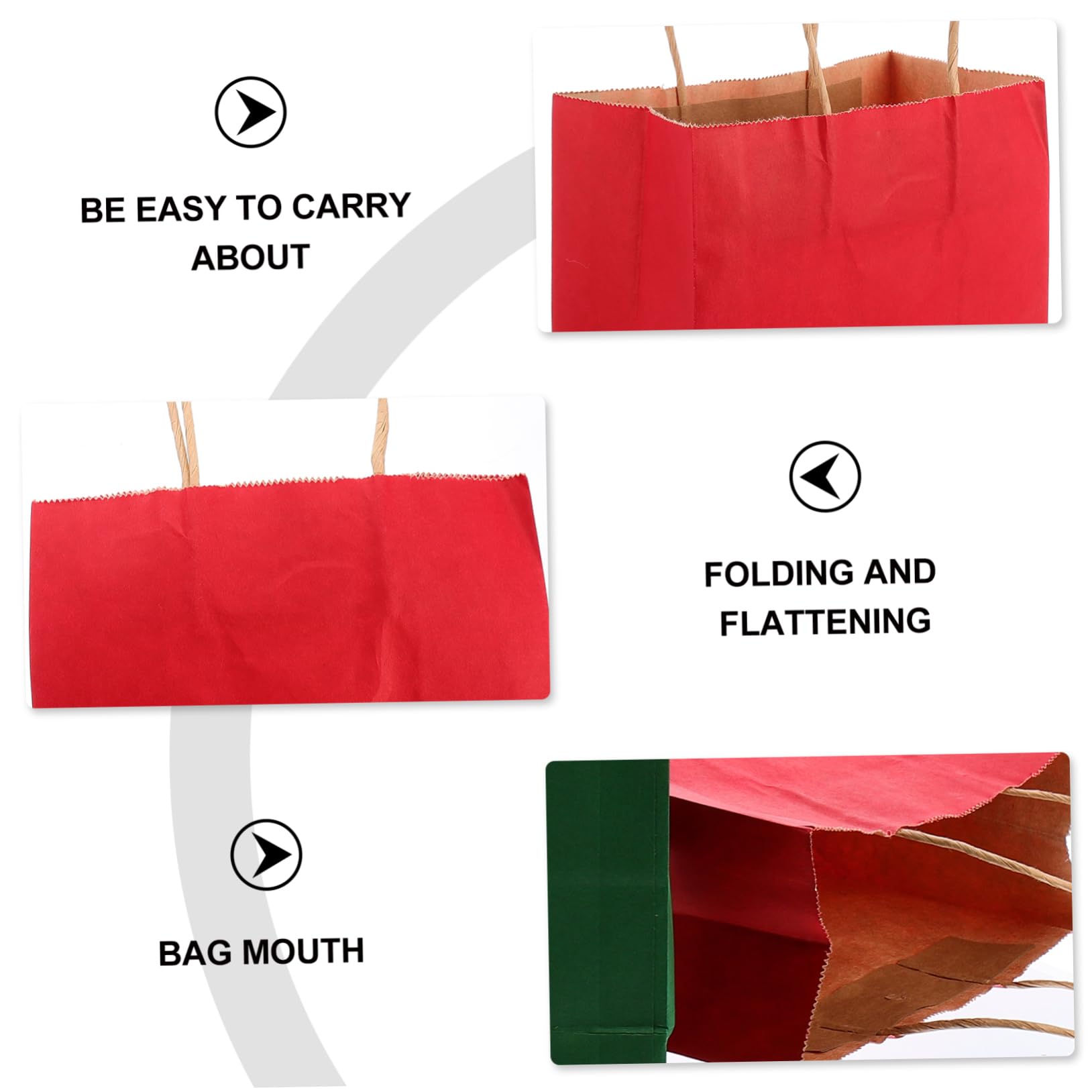 FRCOLOR 24piezas Obsequio de Navidad Bolsas de Papel Kraft para Guardar Ropa Bolsas de Obsequio de Papel para Envolver Festivales