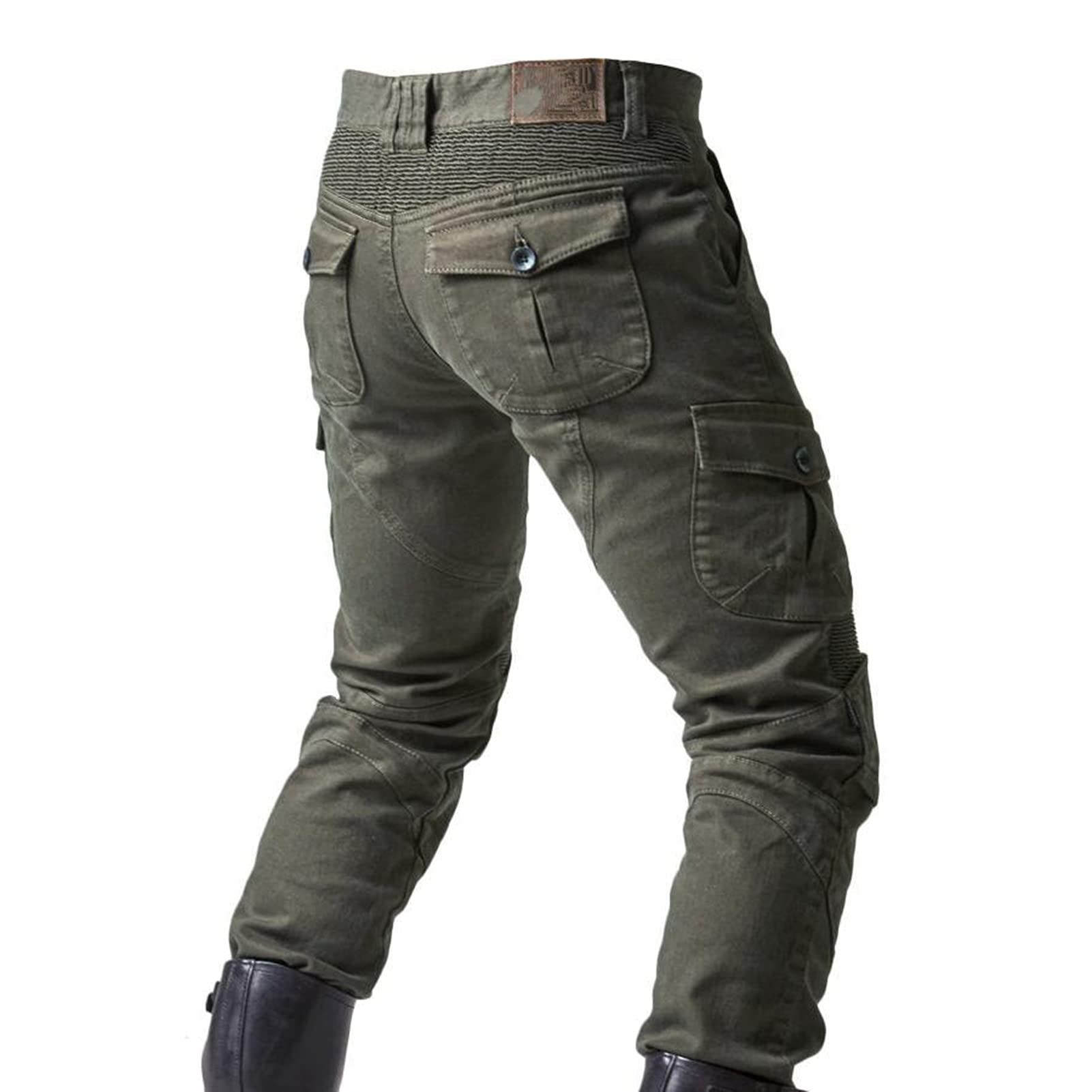 Męskie dżinsy motocyklowe, spodnie do jazdy na motocyklu, wzmocnione spodnie dżinsowe z podszewką, ochronne, zdejmowane opancerzone denim, spodnie rowerowe na każdą pogodę