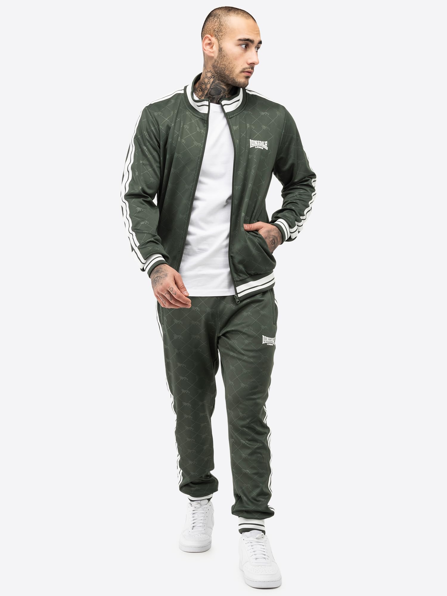 Lonsdale Herren Trainingsanzug schmale Passform ASHWELL