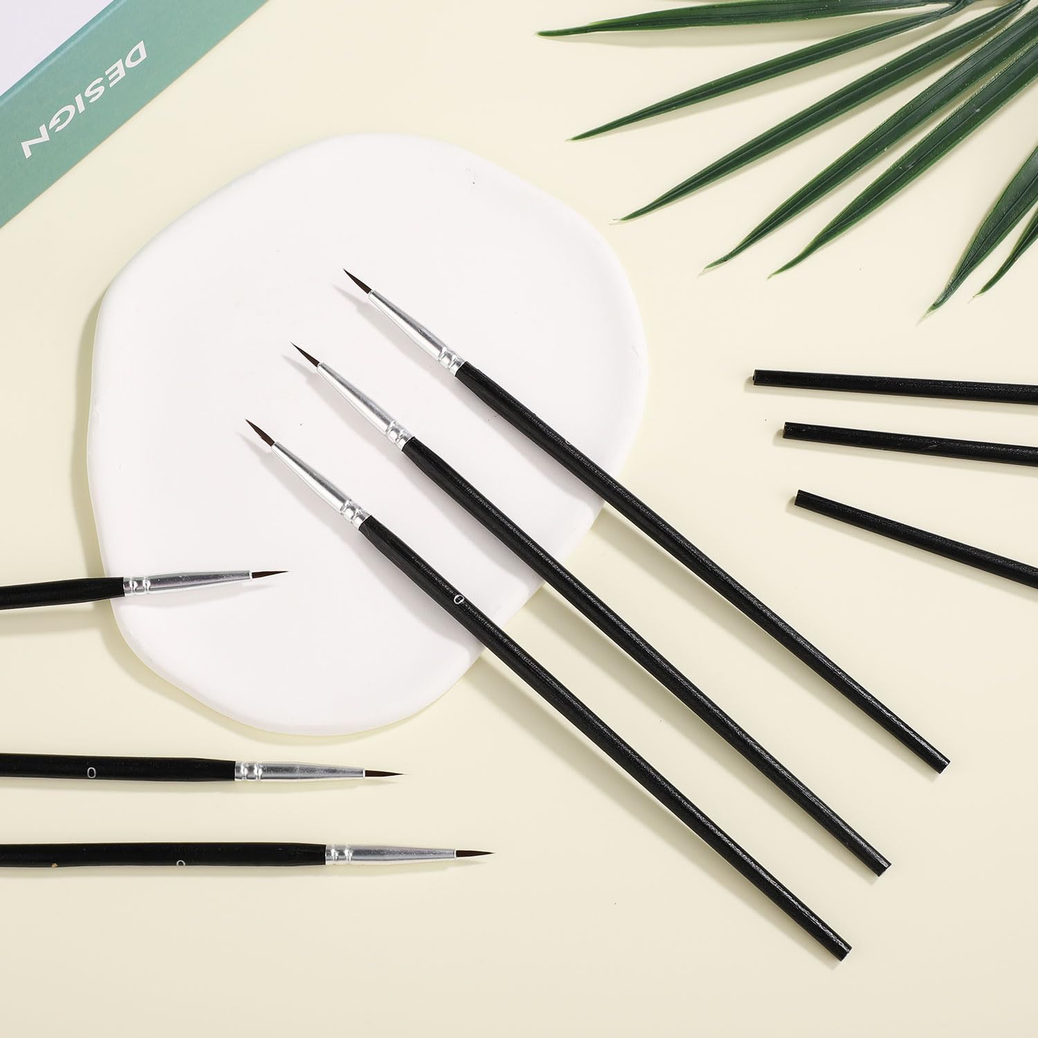 Juego De 100 Pinceles Para Detalles Finos - Cerdas De Nailon, Punta Fina, Ideal Para Modelado, Acuarela U óleo