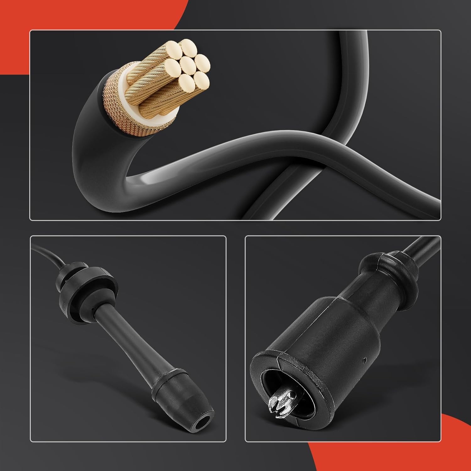 A-Premium 2 Ignition Coils with 2 Wire and 4 Iridium Spark Plugs Compatible with Mazda Protege 2001-2003, Protege5 2002-2003, 2.0L