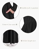 Stelle Girls Long Sleeve Maxi Dress – Black, shown in X-Small