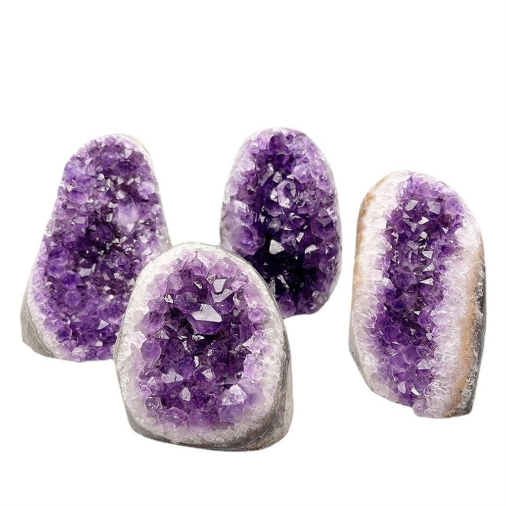 Améthyste grotte d'Uruguay avec cristal de roche violet pour maison