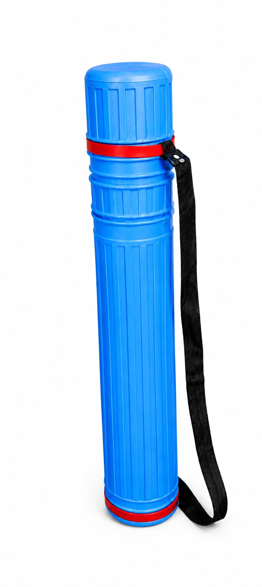 Drawing Sheet Holder Tube,Adjustable Poster Storage Carry Case for Art Sheets, Blueprints, Maps & Documents | Waterproof Plastic Tube with Shoulder Strap | Sky Blue-image-27
