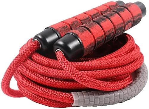 Cuerda de saltar ajustable adecuada para niños y adultos, núcleo trenzado de nailon con rotación de 360 sin enredos