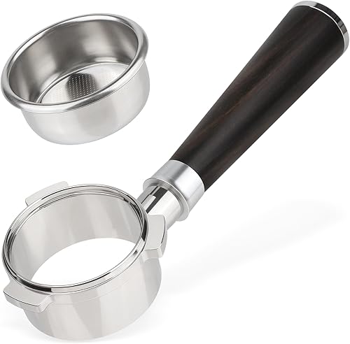 Portafiltro sin fondo de 2.126 in para Breville Barista Express serie 8, repuesto Blackwood para Breville Portafilter BES870XL, BES870BSXL,