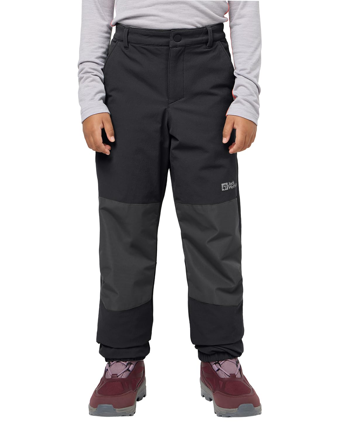 Jack Wolfskin - Rascal Winter Pants K, Pantalones para Senderismo niños Unisex, Black,