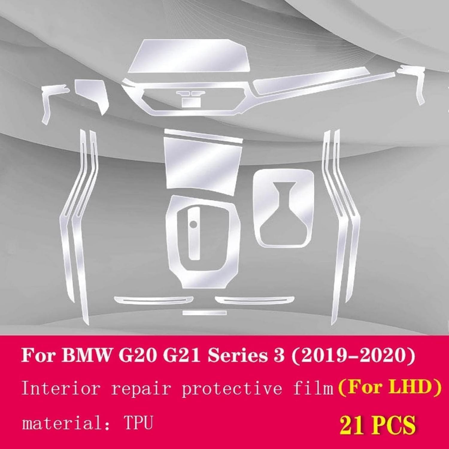 Auto Innenraum Mittelkonsole TPU Schutzfolie für BMW G20 G21 Serie 3 2019-2022
