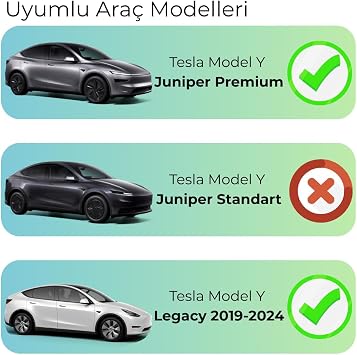 Tesla Juniper ve Model Y ile Uyumlu Ön Arka Kauçuk Paspas Takımı V1 (Enjeksiyon)