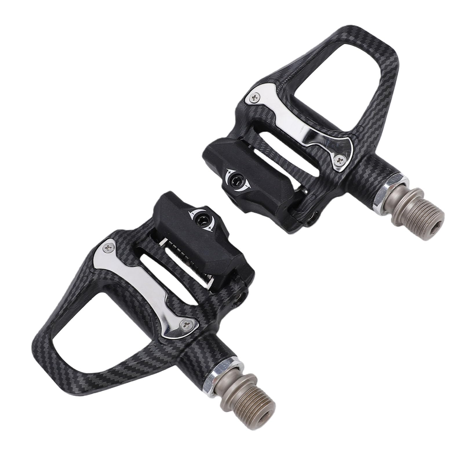 Aramox Pedales de Bicicleta de Carretera Pedales Automáticos con Cuerpo de Nailon con Eje de Acero CR MO Tacos de 6 Grados de Rosca de 9 16 Pulgadas para Viajeros de Ciclismo de Carretera y