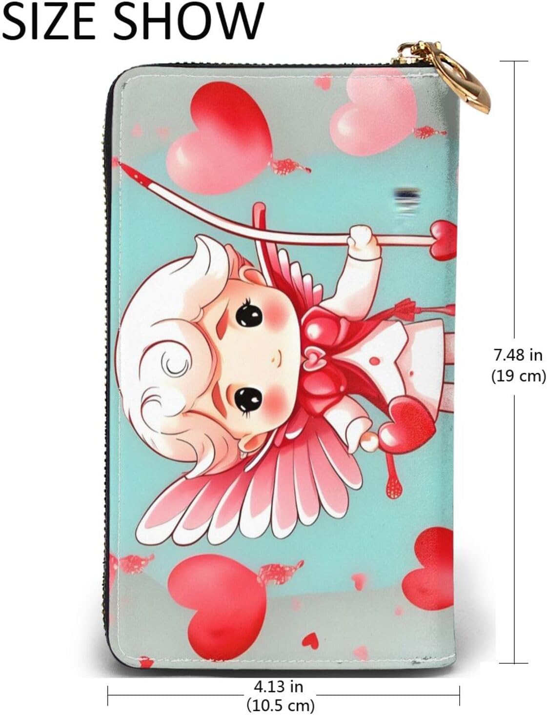 Cute Loving Boy Wallet, Zipper Wallet, Large Capacity Wallet, Long Wallet, Multi-Card Organizer Wallet, Unisex