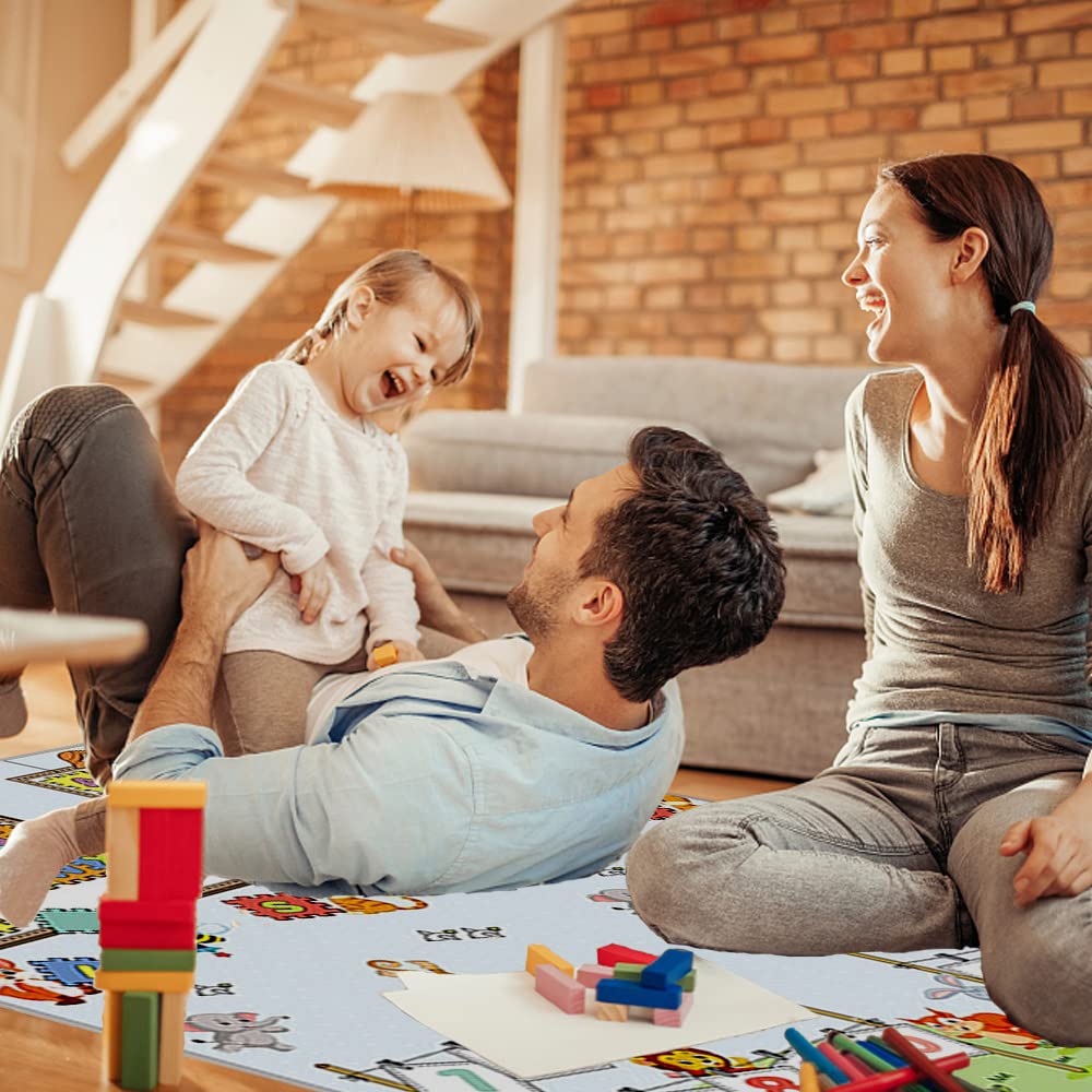 Baby-Krabbelmatte, Große Wasserdichte Spielmatte, Baby-Spielmatte, Faltbar, Schaumstoff, Tragbare Krabbel- und Spielmatte für den Innen- und Außenbereich