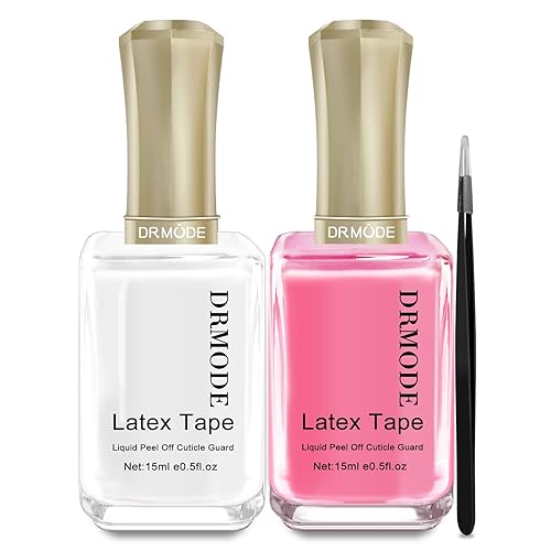Miniatura 8 de DRMODE Látex líquido para uñas, de secado rápido, de látex líquido, barrera de esmalte de uñas, cinta de látex, protector de cutícula para dedos,