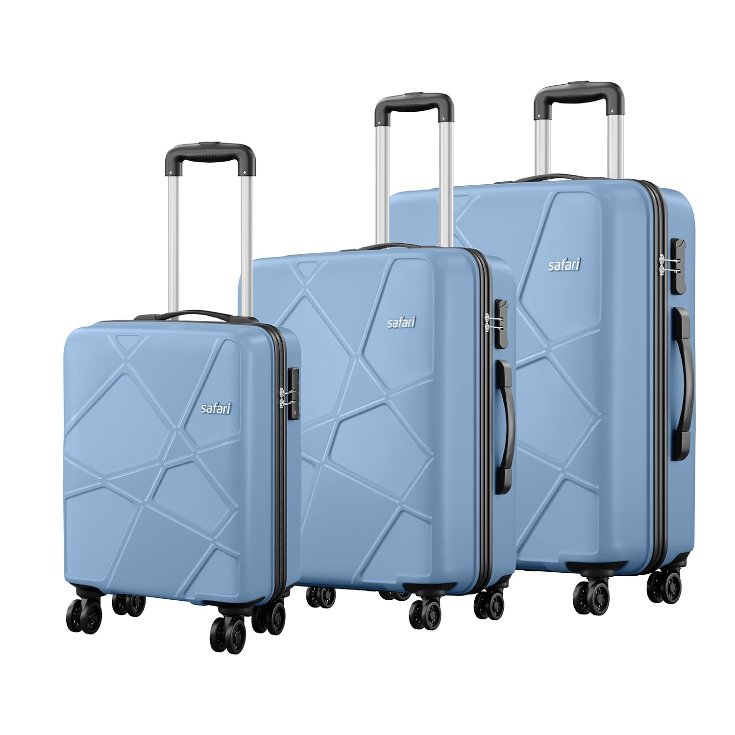 Safari Pentagon Plus 65 Cms Medium Check-in Polypropylene Hardsided 8 Wheels Luggage/TSpeed_Wheel Suitcase/Speed_Wheel Trolley Bag with TSA Lock (Slate Blue), 66 Centimeters (B097JHPL4C) Amazon Price History, Amazon Price Tracker