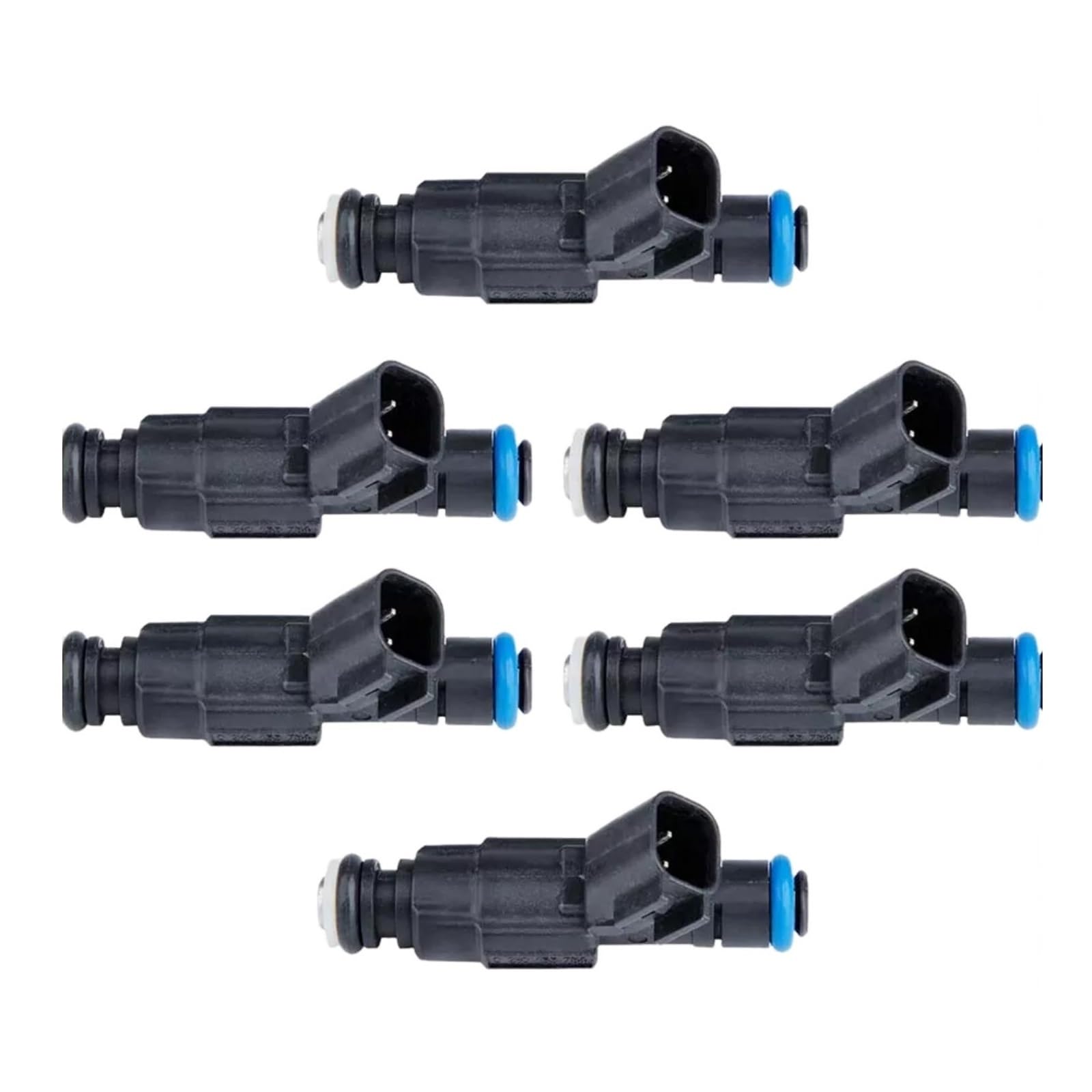 Car Petrol Injector 6 Pcs Fuel Injectors 0280155784 RL669938AB Upgrade 4-Hole for Jeep for Cherokee 4.0L L6 1999-2004