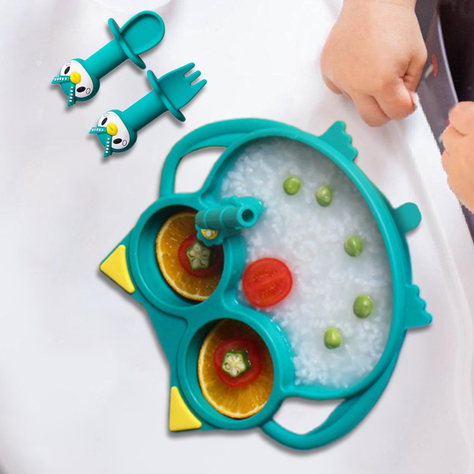 Silikon Saugnapf Schüssel & Löffel Set 2er Pack - BPA Frei Für Babys