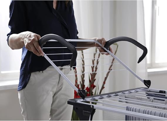 Vileda Premium 2in1 Table Laundry Hanger Aluminum wires White - 180 x 57 x 91 cm