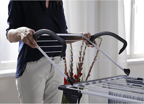Vileda Premium 2in1 Table Laundry Hanger Aluminum wires White - 180 x 57 x 91 cm