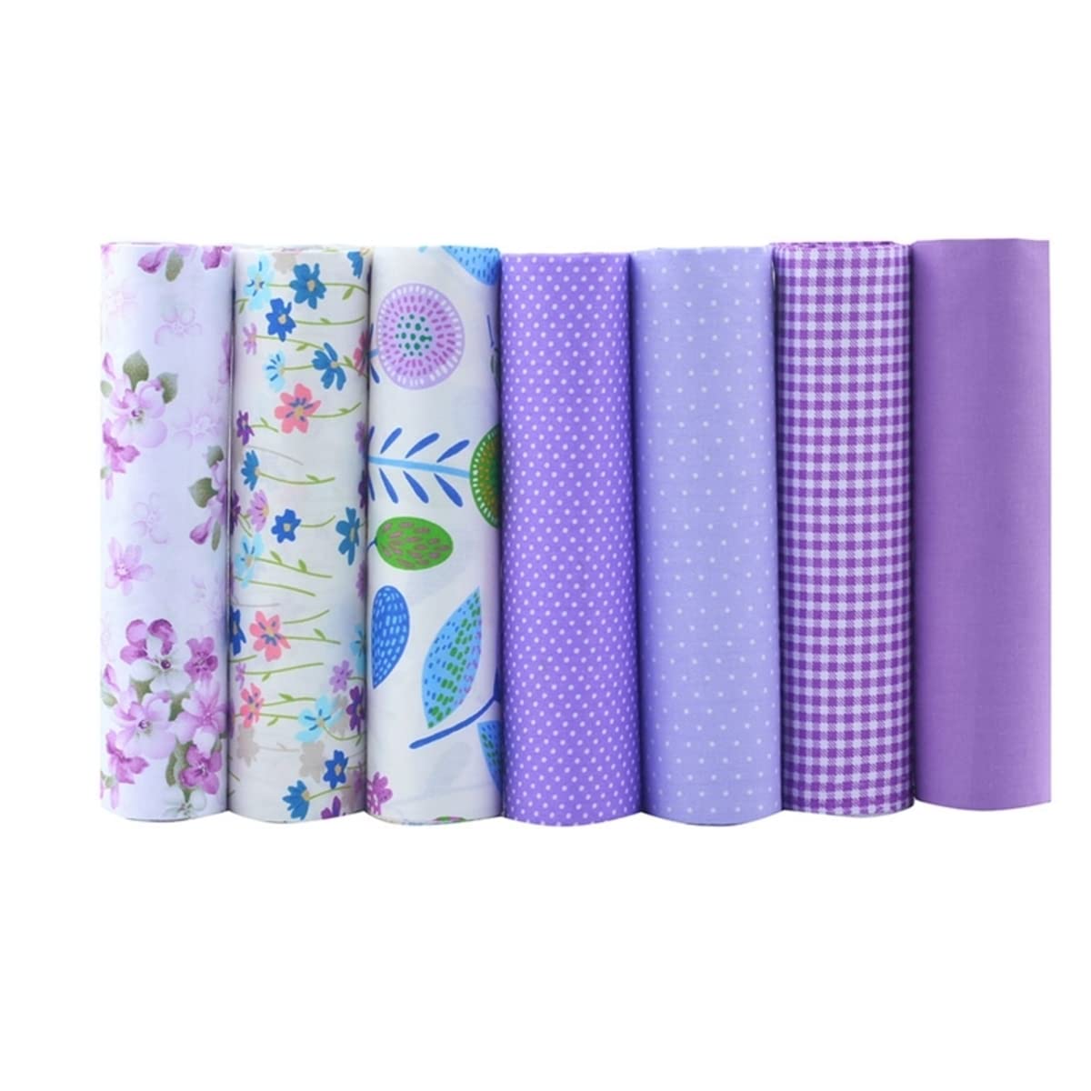 CraftsFabrics 7pcs/Lot (16"x20") Printed 100% Cotton Fat Quarters Fabric Bundles for Quilting Scrapbooking, Arts & Crafts