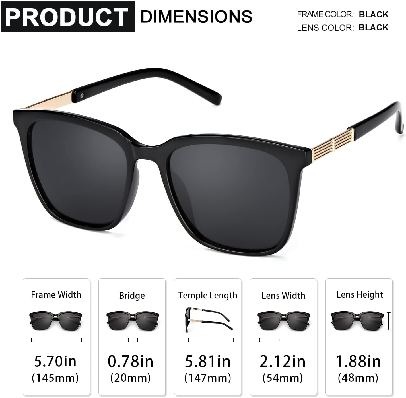SIPHEW Oversized Square Sunglasses for Women|Lightweight Fashion Sunglasses 100% UV400 Protection|Trendy Mirrored Shade - Image 3