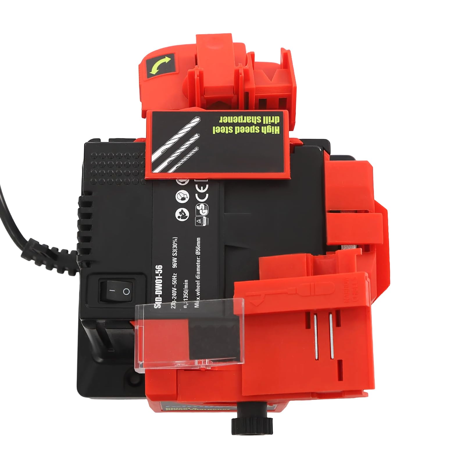 Elektryczna wielofunkcyjna ostrzałka do wierteł, dłut, nożyc 96 W, 180 Mesh, z regulowanym kątem, osłona przeciwpyłowa, stabilne nóżki, idealna do prac stolarskich, majsterkowania, warsztatu