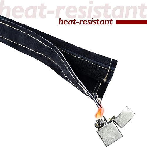 Miniatura 8 de YESWELDER TIG - Cubierta de cable de soldadura estilo chaqueta vaquera con cremallera de 24.9ft (25 pies de longitud)