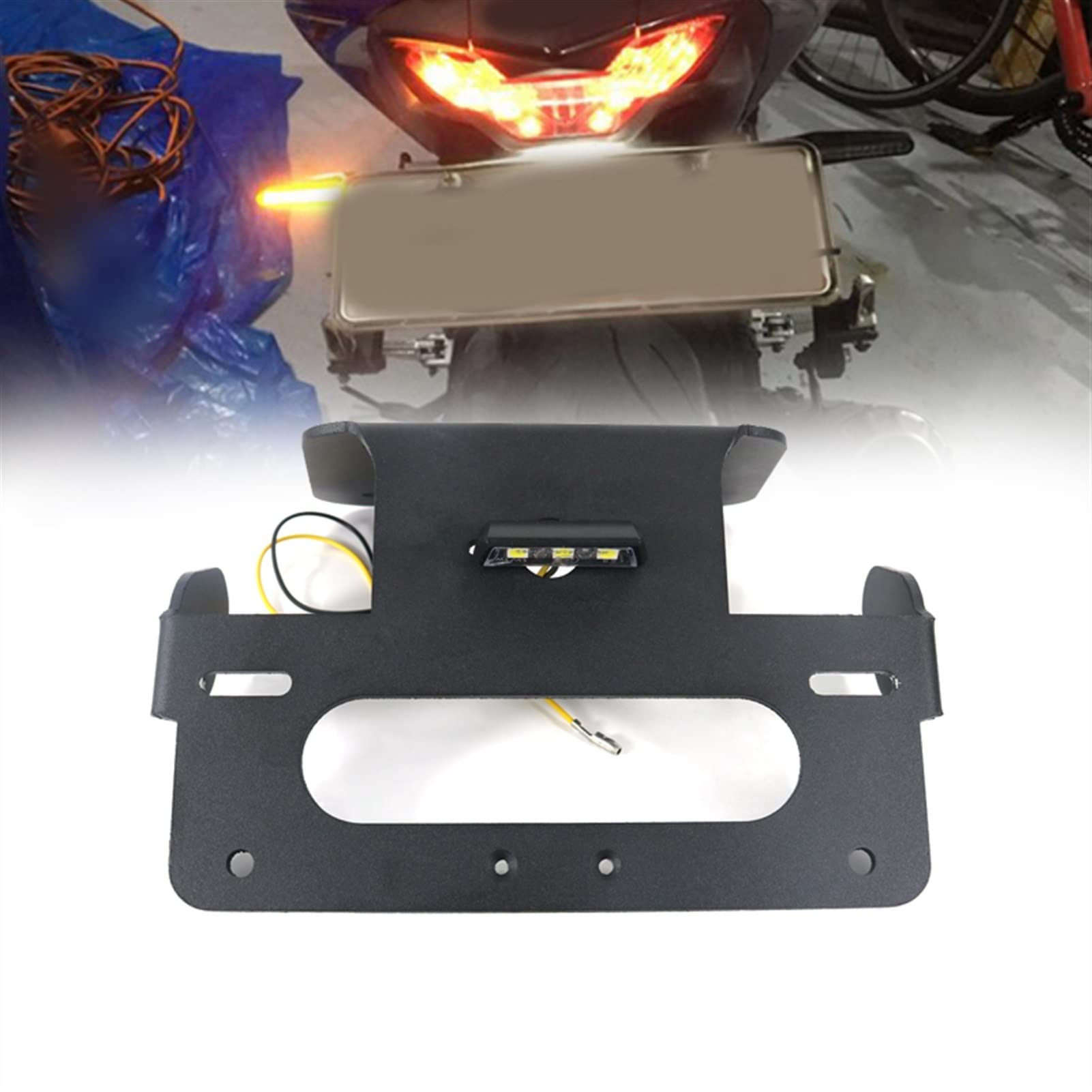 Kit eliminador de guardabarros trasero de alta resistencia acabado negro para Yamaha YZF-R3