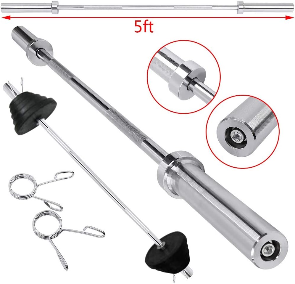 Buy Olympic Barbell 5/6/7 FT Solid Iron Weightlifting Bar 2inch Strength Training Bars Workout