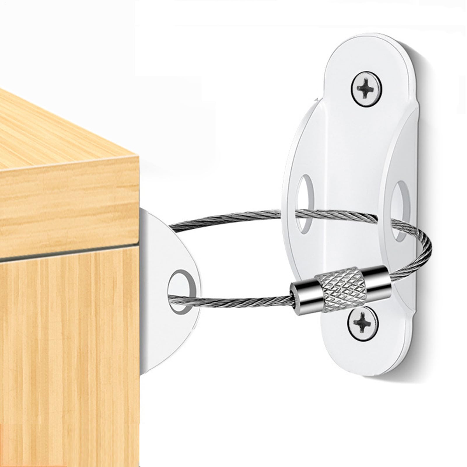 Anti Tip Furniture Kit - Metal Safety Straps | Prevent Tipping of Furniture with Brackets for Wall Connectors for Pets, Drawers for Children That Are In Matter