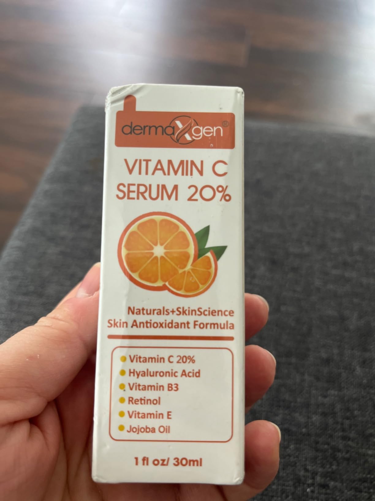 DERMAXGEN Organic 20% Vitamin C Serum for Face – Natural Anti-Wrinkle Serum with Hyaluronic Acid & Vitamin E – Anti-Aging Moisturizer for Fine Lines, Dark Spots & Hyperpigmentation – 2 Fl oz