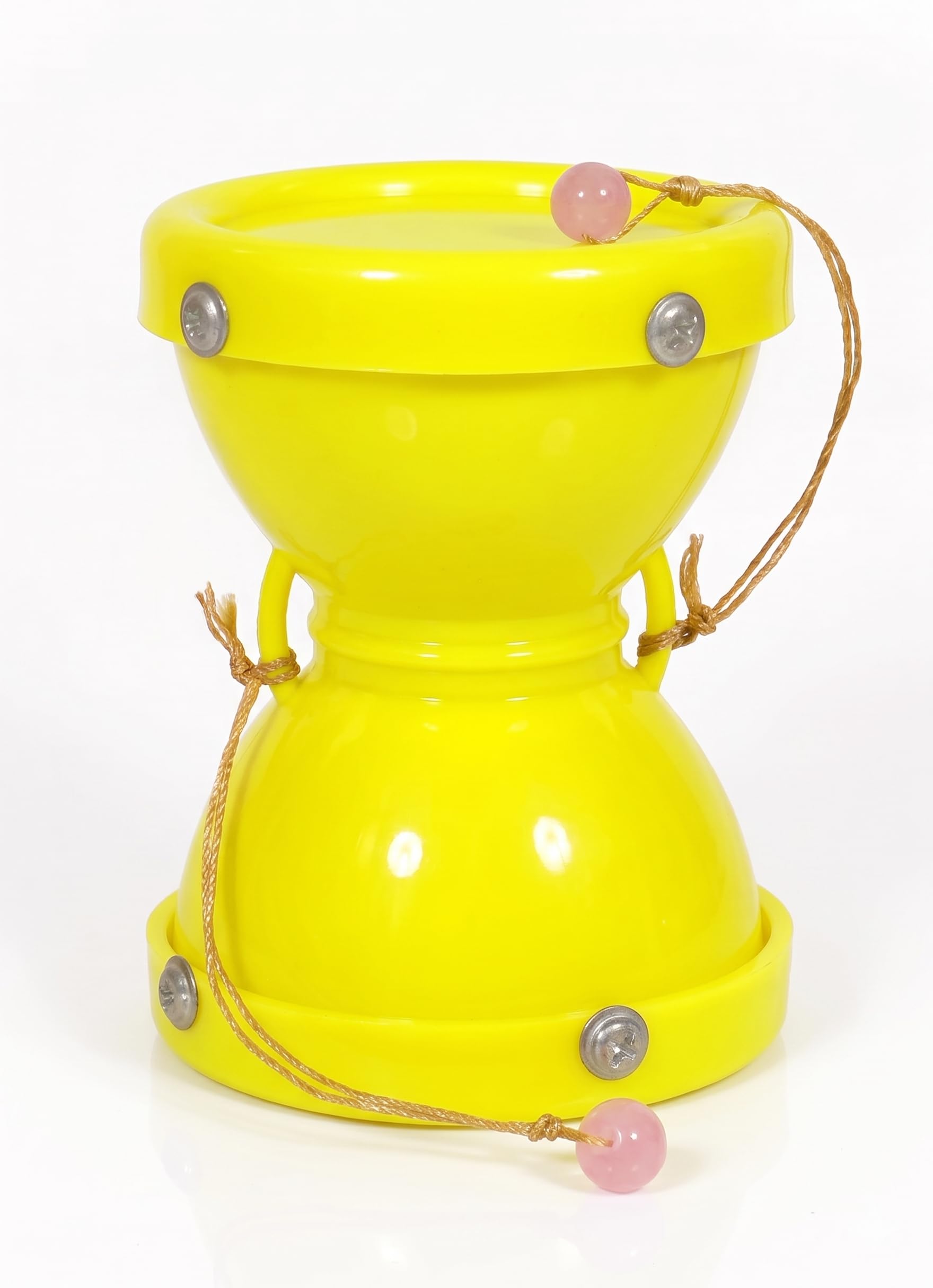 Traditional Indian Damru Musical Instrument Toy – Glossy Brown Hand Percussion Shiv Damroo with Beads for Kids, Puja, and Festivals (Yellow, Damru)-image-38