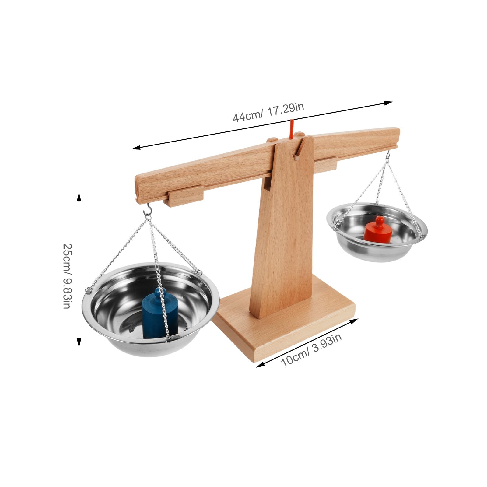ifundom 1 Juego de balanza de Madera de Juguete para niños - Balanza educativa con Plato Giratorio - Juguete Stem para preescolares y niños pequeños