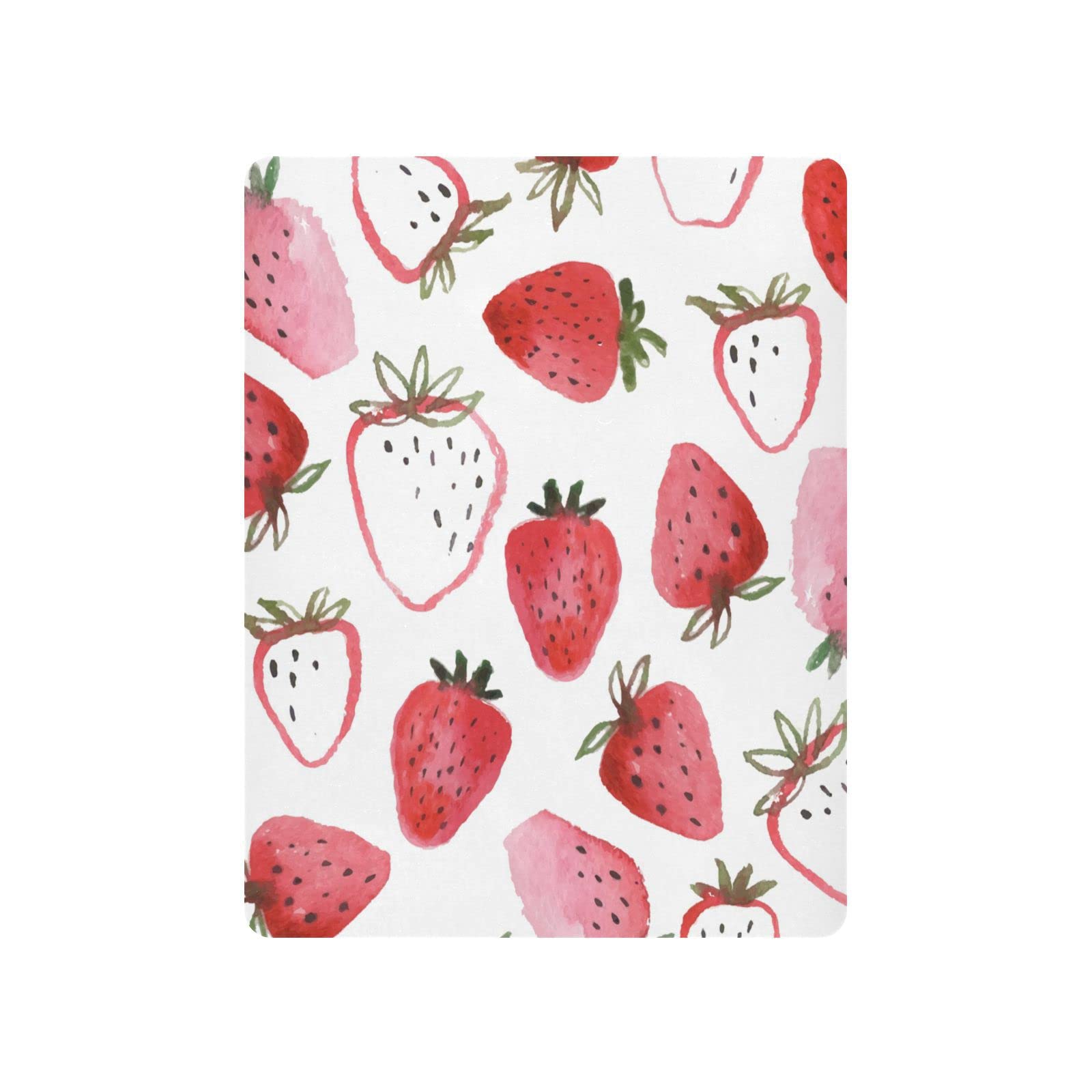 ATTX Fitted Crib Sheet Watercolor Strawberries Baby Sheets for Standard Crib Toddler Mattress Cover, Soft Microfiber Breathable Mattress Cover,27