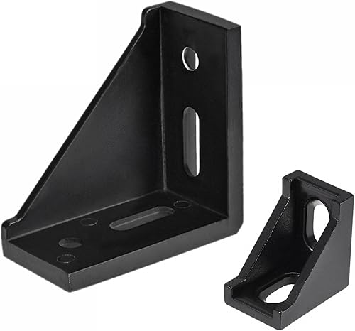uxcell Refuerzo de soporte de esquina interior (3.150 in x 3.150 in, 4 piezas, 1.575 in x 1.575 in, 8 piezas) para perfil de extrusión de aluminio