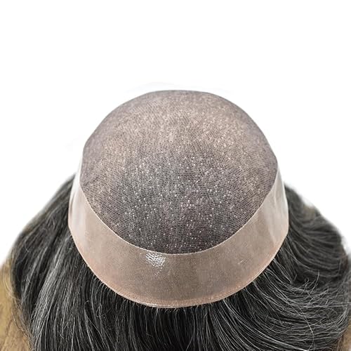 Miniatura 4 de Toupee - Sistema de reemplazo de cabello fino y duradero para hombre, piezas de cabello 100% humano para hombres, revestimiento de poliéster, unidad