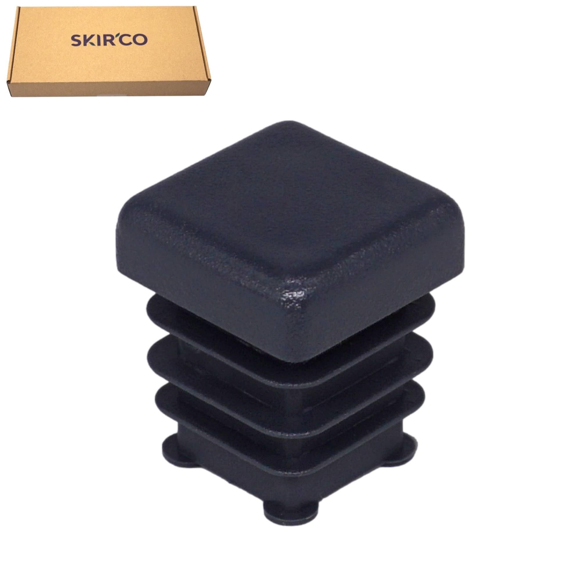 SKIR'CO (70 szt.) Kwadratowe wkładki plastikowe 16 x 16 mm, zatyczki do rur, kwadratowe wkładki do rur, wkładki do słupków ogrodzeniowych, kolor szary antracytowy RAL 7016