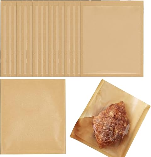 100 bolsas de panadería con ventana frontal de 7.1 x 7.5 pulgadas, resistentes a la grasa, sellables al calor, bolsas de papel para galletas y panes