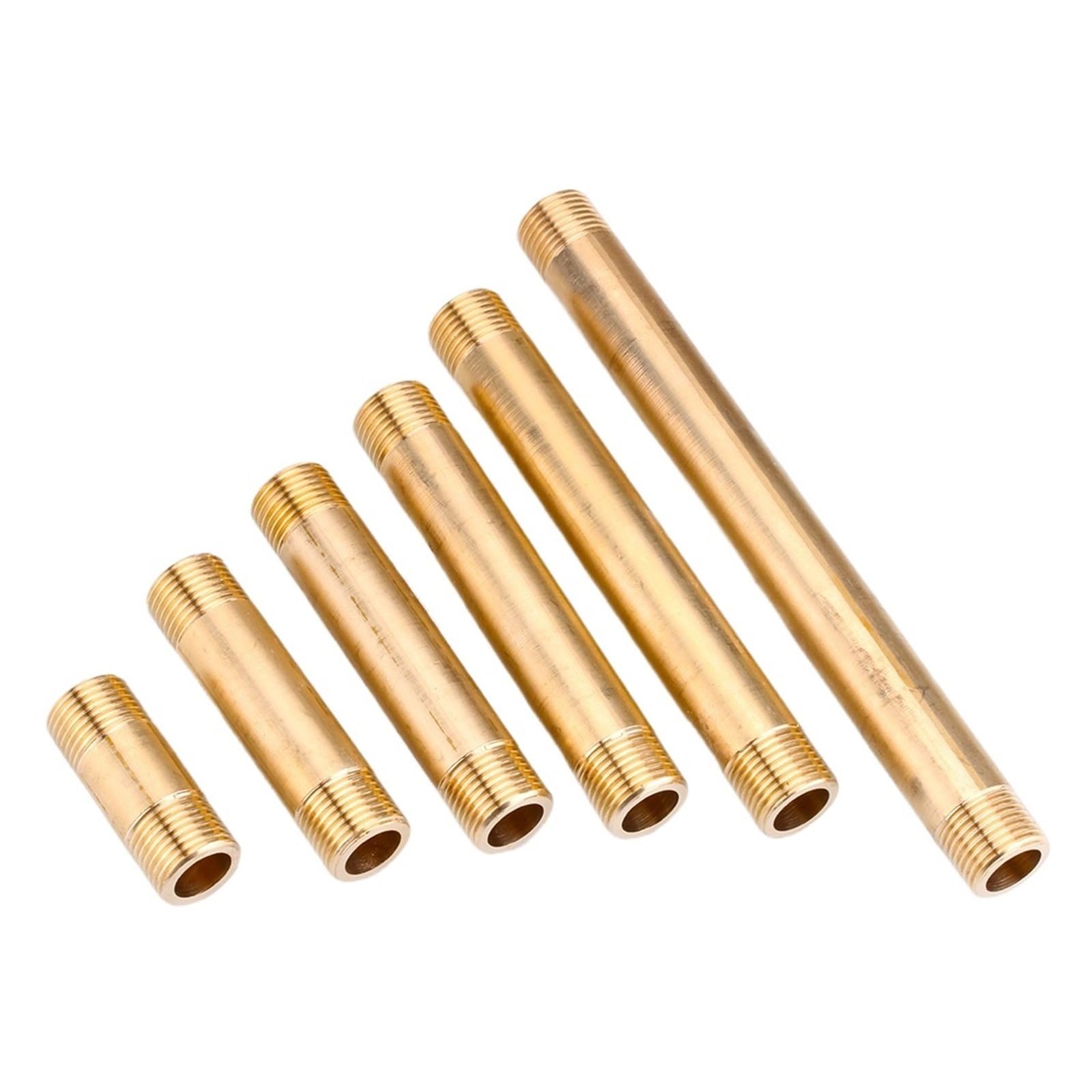AARTERZZA Length 50mm 80mm 100mm 120mm 150mm 1/2" Male to Male Thread Brass Extension Pipe Fitting Coupler Joint Connector(Length 50mm)